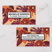 Blume Muster Palm Blätter Visitenkarte (Vorne/Hinten)