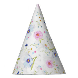 Blume Muster Papier Party Hat Partyhütchen