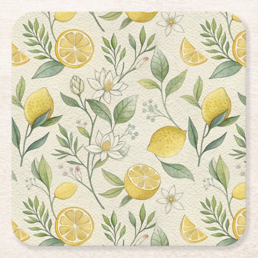 Blume Muster Papier Untersetzer (Vorderseite)