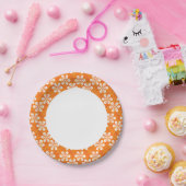 Blume-Muster Pappteller (Party)