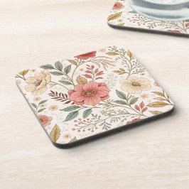 Blume Muster Pastel Color Mama Getränkeuntersetzer