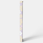 Blume Muster - Pastellrosa, Gelb und Lila Samsung Galaxy Hülle (Linke Seite)