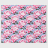 Blume-Muster-Pen Zeichnend Wrapping Paper Geschenkpapier (Flach)