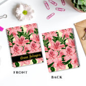 Blume Muster Personalisiert Name Notebook Notizblock