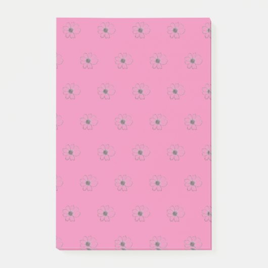 Blume Muster Post-it-Hinweise Post-it Klebezettel (Vorderseite)