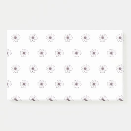 Blume Muster Post-it-Hinweise Post-it Klebezettel (Vorderseite)