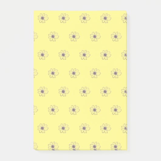 Blume Muster Post-it-Hinweise Post-it Klebezettel (Vorderseite)