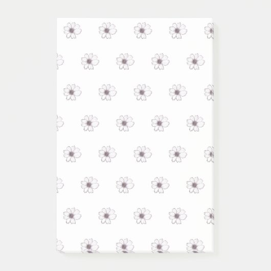 Blume Muster Post-it-Hinweise Post-it Klebezettel (Vorderseite)