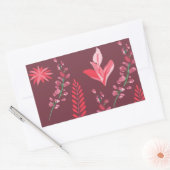 Blume Muster. Rechteckiger Aufkleber (Umschlag)