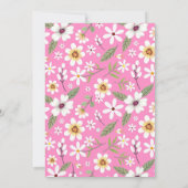 Blume Muster Rosa 16 . Geburtstag 16 Geburtstag Einladung (Rückseite)