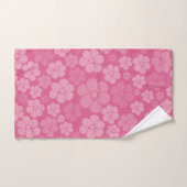 Blume Muster - rosa Badhandtuch Set (Handtuch)