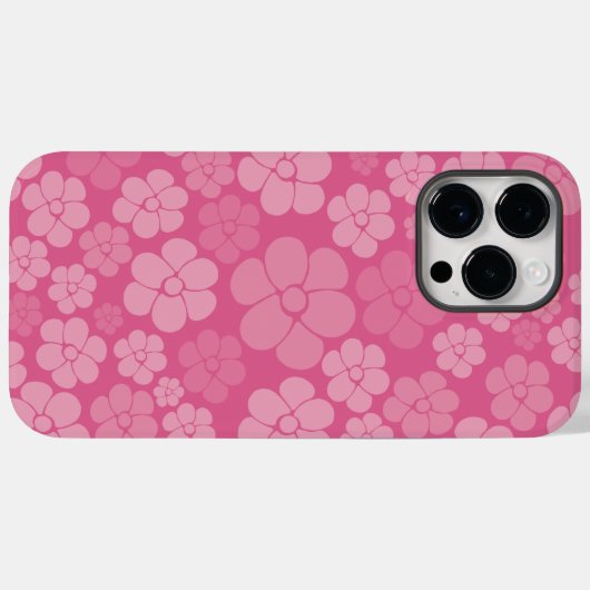 Blume Muster - rosa Case-Mate iPhone Hülle (Rückseite (Horizontal))