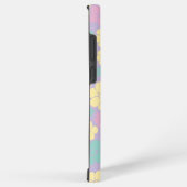 Blume Muster - Rosa, Gelb, Lila und Grün Samsung Galaxy Hülle (Rechte Seite)