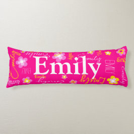 Blume Muster rosa gelb Seitenschläferkissen