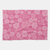 Blume Muster - rosa Geschirrtuch (Horizontal)