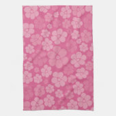 Blume Muster - rosa Geschirrtuch (Vertikal)