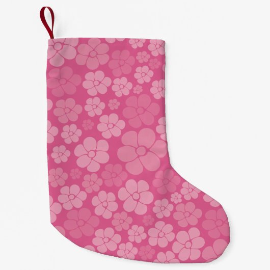 Blume Muster - rosa Kleiner Weihnachtsstrumpf (Vorderseite)