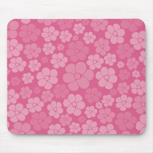 Blume Muster - rosa Mousepad (Vorne)