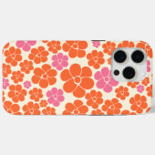 Blume Muster - Rosa, orange und creme Case-Mate iPhone Hülle (Rückseite (Horizontal))
