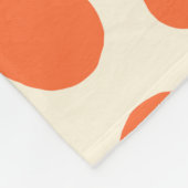 Blume Muster - Rosa, orange und creme Fleecedecke (Ecke)