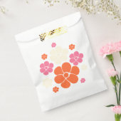 Blume Muster - Rosa, orange und creme Geschenktütchen (Versiegelt)