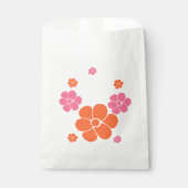 Blume Muster - Rosa, orange und creme Geschenktütchen (Vorderseite)