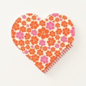 Blume Muster - Rosa, orange und creme Notizblock (Rückseite)