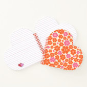 Blume Muster - Rosa, orange und creme Notizblock (Innenseite)