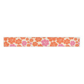 Blume Muster - Rosa, orange und creme Ripsband (Vorderseite)