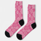 Blume Muster - rosa Socken (Linkes Detail)