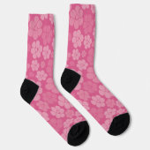 Blume Muster - rosa Socken (Rechts)