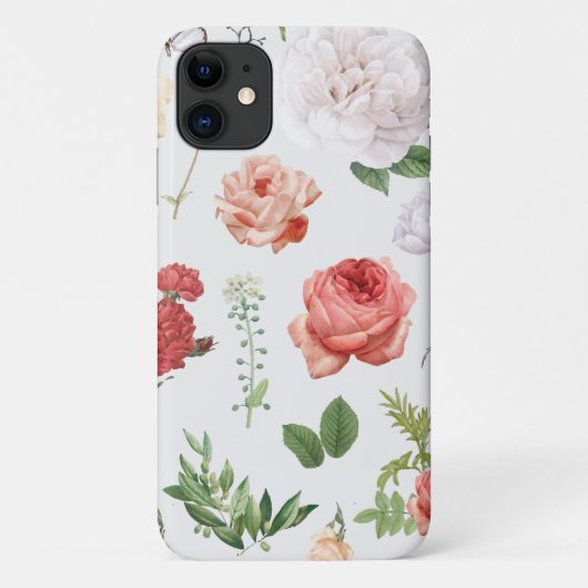 Blume Muster, Rose Case-Mate iPhone Hülle (Rückseite)