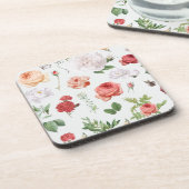 Blume Muster, Rose Getränkeuntersetzer (Linke Seite)