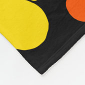 Blume Muster - Schwarz, Rosa, Orange und Gelb Fleecedecke (Ecke)