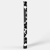 Blume Muster - Schwarz und Weiß Samsung Galaxy Hülle (Rechte Seite)