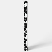 Blume Muster - Schwarz und Weiß Samsung Galaxy Hülle (Linke Seite)