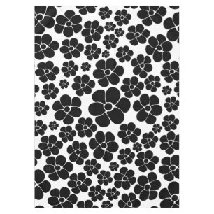 Blume Muster - Schwarz und Weiß Tischdecke