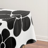 Blume Muster - Schwarz und Weiß Tischdecke (Beispiel)