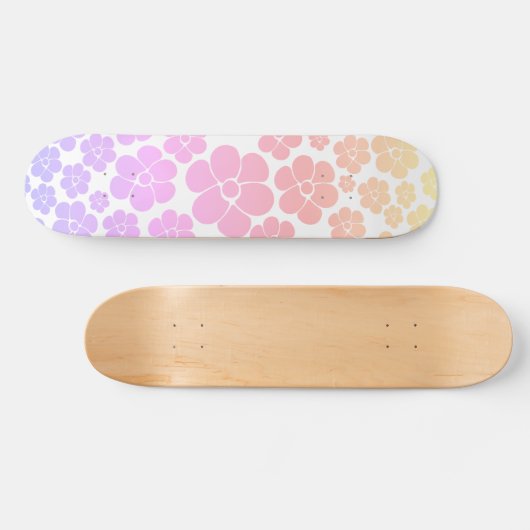 Blume Muster - Skateboard (Horizontal)
