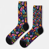 Blume Muster Socken (Linkes Detail)