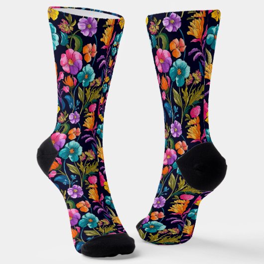 Blume Muster Socken (Gewinkelt)
