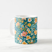 Blume Muster Tasse (Vorderseite Links)