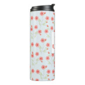 Blume-Muster Thermal Tumbler Thermosbecher (Nach links gedreht)
