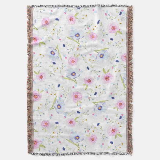 Blume-Muster-Throw-Deckeln Decke (Vorderseite Vertikal)