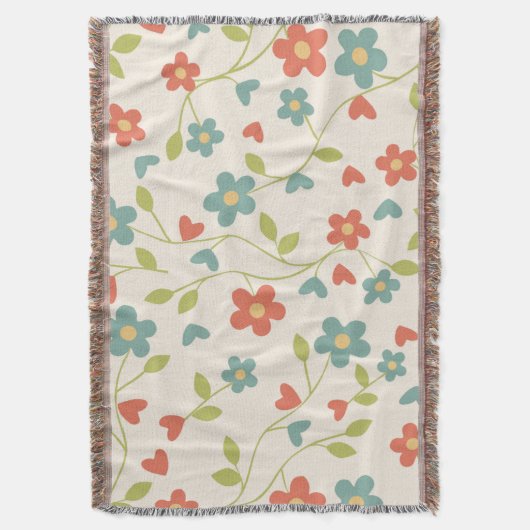 Blume-Muster-Throw-Deckeln Decke (Vorderseite Vertikal)
