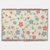 Blume-Muster-Throw-Deckeln Decke (Vorderseite)