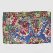 Blume Muster Vintag Art Golfhandtuch (Horizontal)
