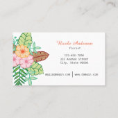 Blume-Muster-Visitenkarte Visitenkarte (Rückseite)