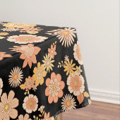 Blume Muster warm Farbe 11.wx4. Black BG Tischdecke (Beispiel)