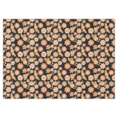 Blume Muster warm Farbe 11.wx4. Black BG Tischdecke (Vorderseite (Horizontal))